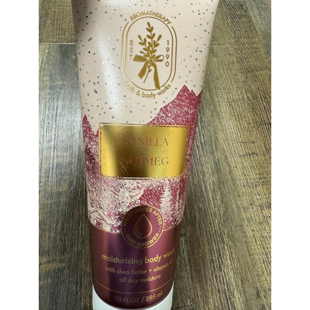 Bath & Body Works Aromatherapy Vanilla Nutmeg Moisturizing Body Wash 10oz Vegan
